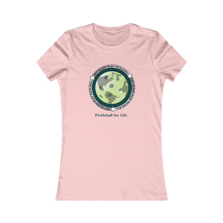 Eat Sleep Play Pickleball Women's Slim-Fit Premium Cotton T-Shirt - Great Pickleball Stuff