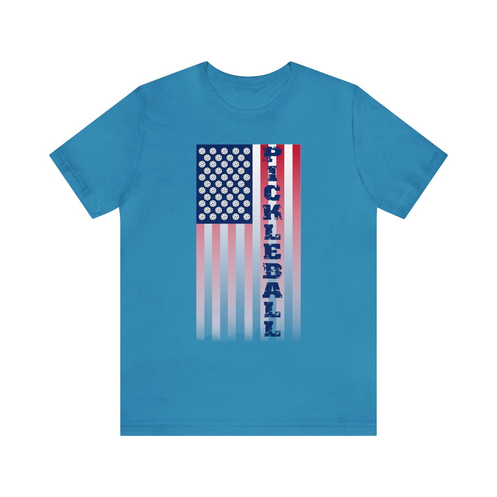 Pickleball Flag Vertical-2 (Faded) Unisex T-Shirt - Great Pickleball Stuff