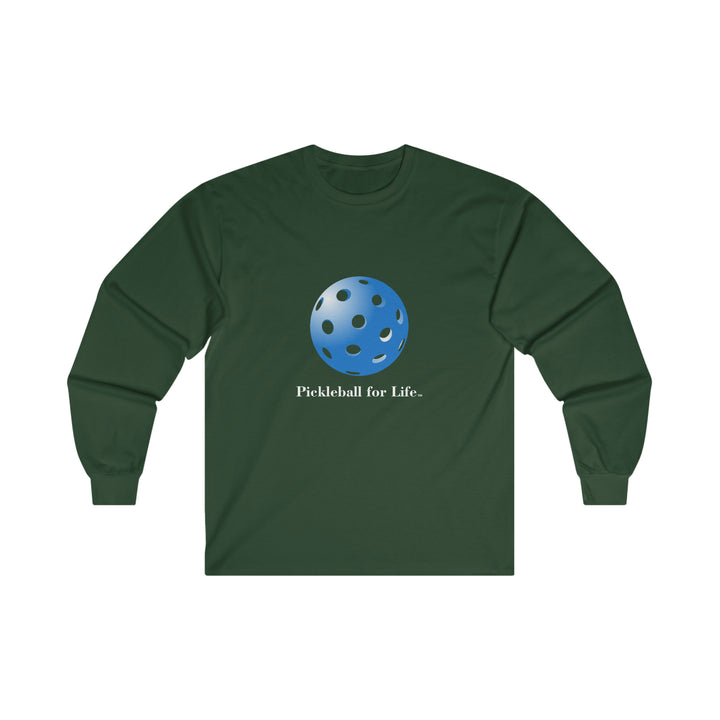 Pickleball for Life-Blue Ultra Cotton Long Sleeve Tee - Great Pickleball Stuff