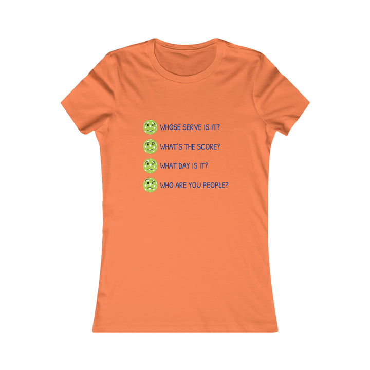 Who Are You People? Women's Slim-Fit Premium Cotton T-Shirt - Great Pickleball Stuff