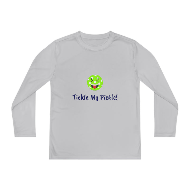 Tickle My Pickle Youth Long Sleeve Moisture-Wicking T-Shirt - Great Pickleball Stuff