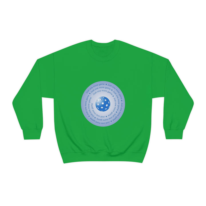 Just One More Game-Blue Unisex Crewneck Sweatshirt - Great Pickleball Stuff