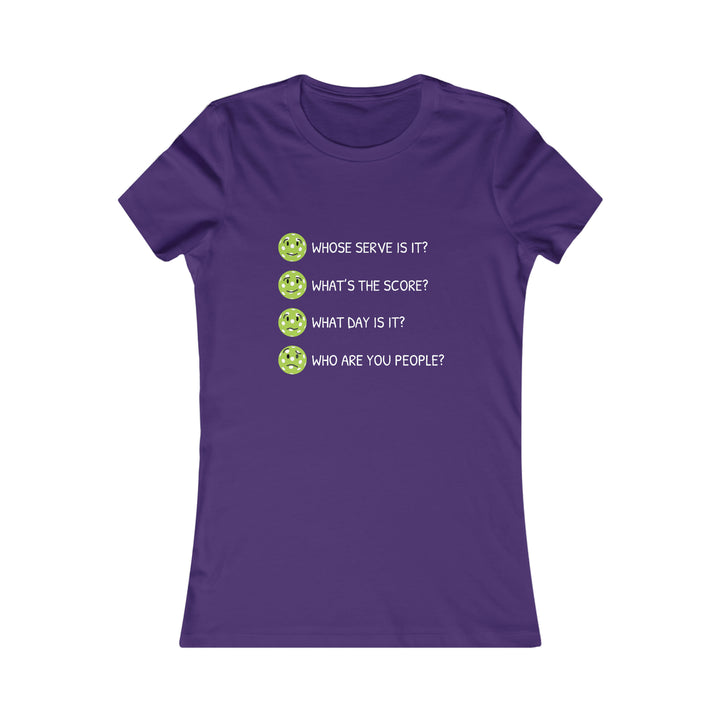 Who Are You People? Women's Slim-Fit Premium Cotton T-Shirt - Great Pickleball Stuff