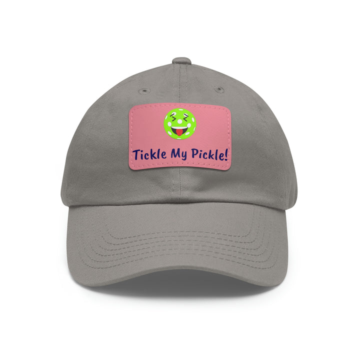 Tickle My Pickle Pickleball Cap with Leather Patch - Great Pickleball Stuff