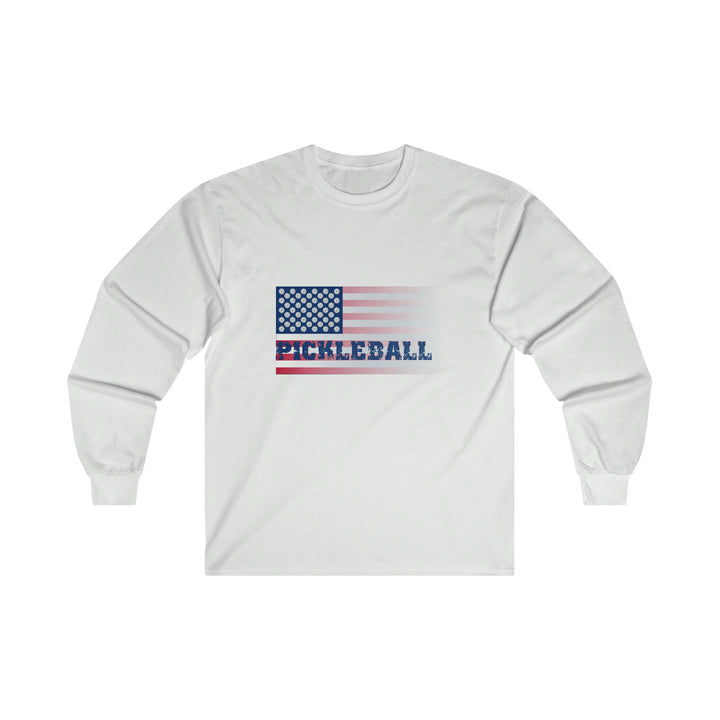 Pickleball Flag (Faded) Ultra Cotton Long Sleeve Tee - Great Pickleball Stuff