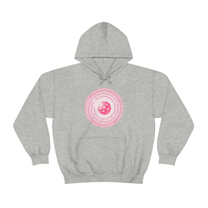 Just One More Game-Pink Unisex Hoodie - Great Pickleball Stuff