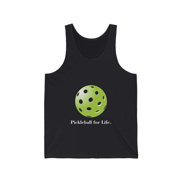 Pickleball for Life-Green Unisex Cotton Tank - Great Pickleball Stuff