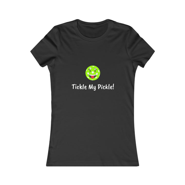 Tickle My Pickle Women's Slim-Fit Premium Cotton T-Shirt - Great Pickleball Stuff