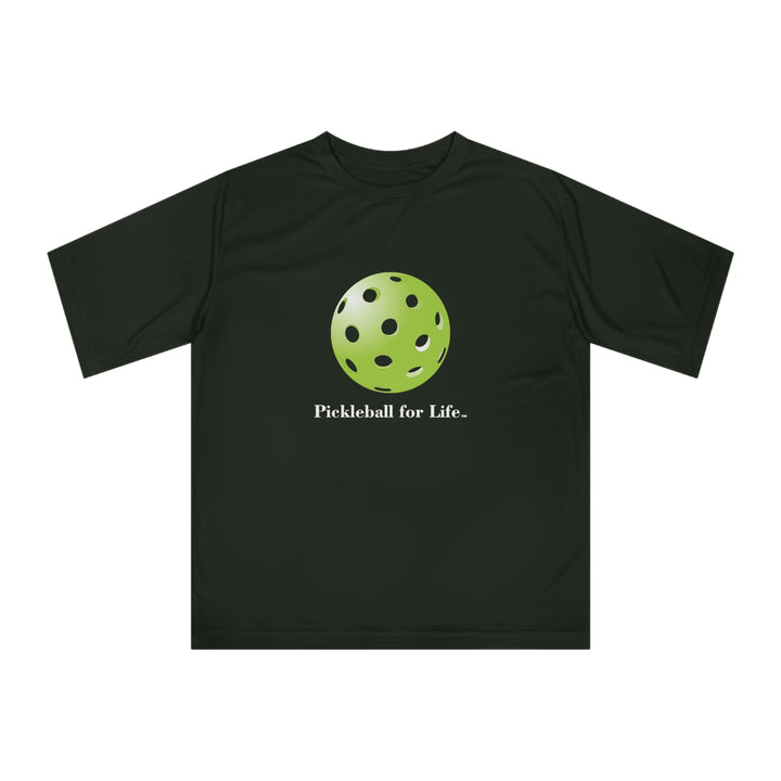 Pickleball for Life-Green Unisex Moisture-Wicking T-Shirt - Great Pickleball Stuff