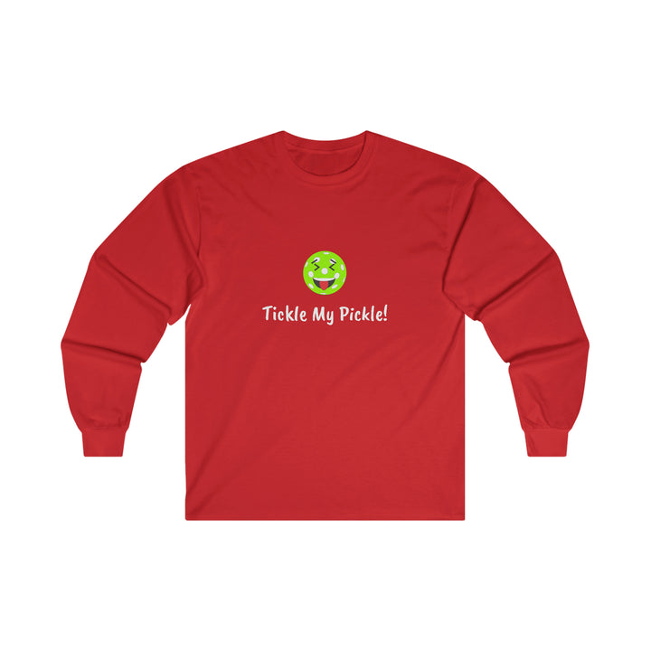 Tickle My Pickle Ultra Cotton Long Sleeve Tee - Great Pickleball Stuff