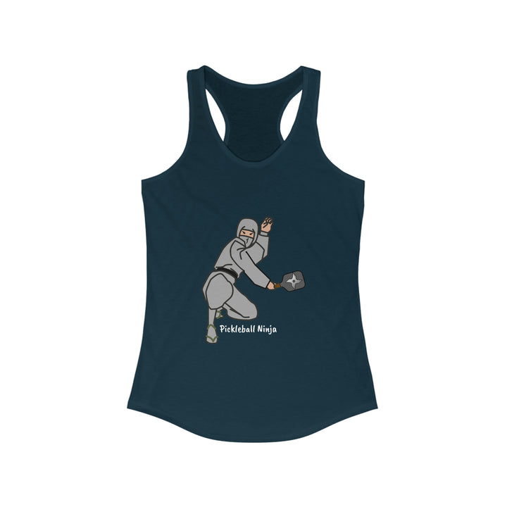 Pickleball Ninja-Male Women's Racerback Tank - Great Pickleball Stuff