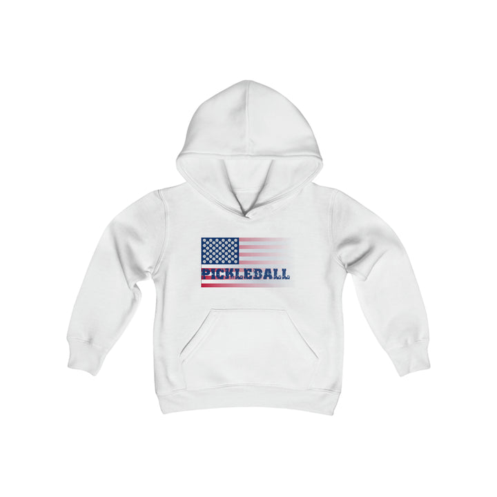 Pickleball Flag (Faded) Youth Hoodie - Great Pickleball Stuff