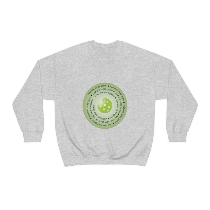 Just One More Game-Green Unisex Crewneck Sweatshirt - Great Pickleball Stuff