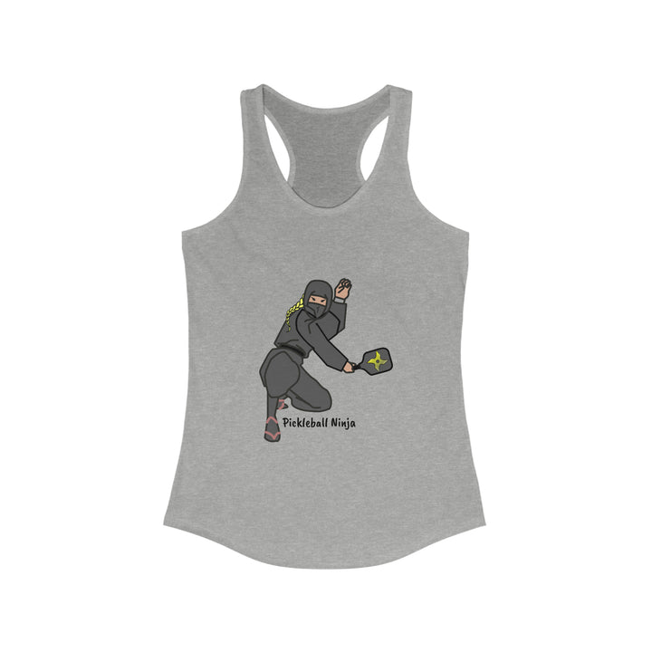 Pickleball Ninja-Female Women's Racerback Tank - Great Pickleball Stuff