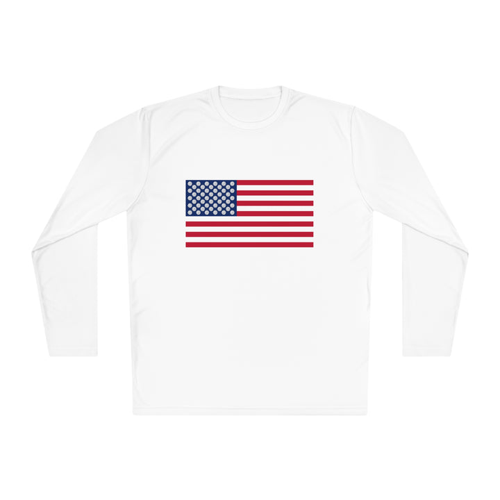 Pickleball Stars Flag Unisex Moisture-Wicking Long Sleeve Tee - Great Pickleball Stuff