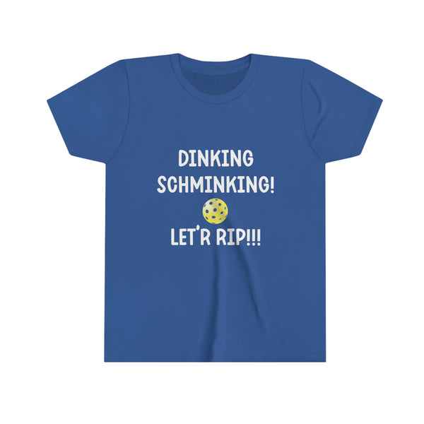 Dinking Schminking Youth T-Shirt - Great Pickleball Stuff