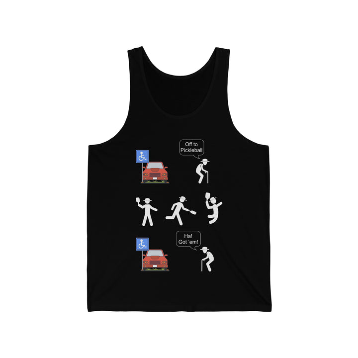 Got'em! (Old Man) Unisex Cotton Tank - Great Pickleball Stuff