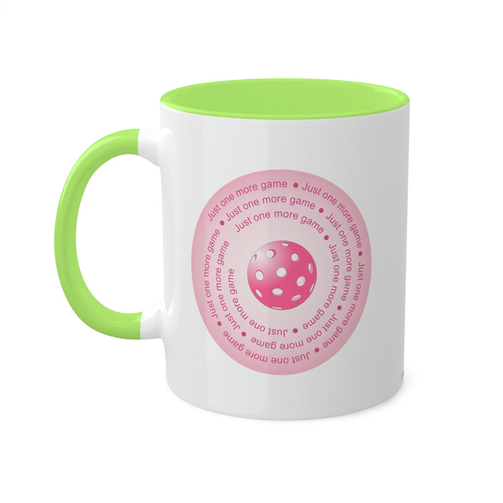 Just One More Game-Pink Coffee Mug - Great Pickleball Stuff