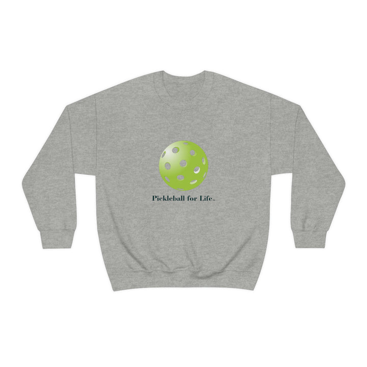 Pickleball for Life-Green Unisex Crewneck Sweatshirt - Great Pickleball Stuff