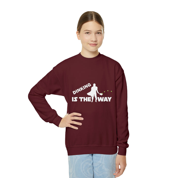 Dinking is the Way Youth Crewneck Sweatshirt - Great Pickleball Stuff