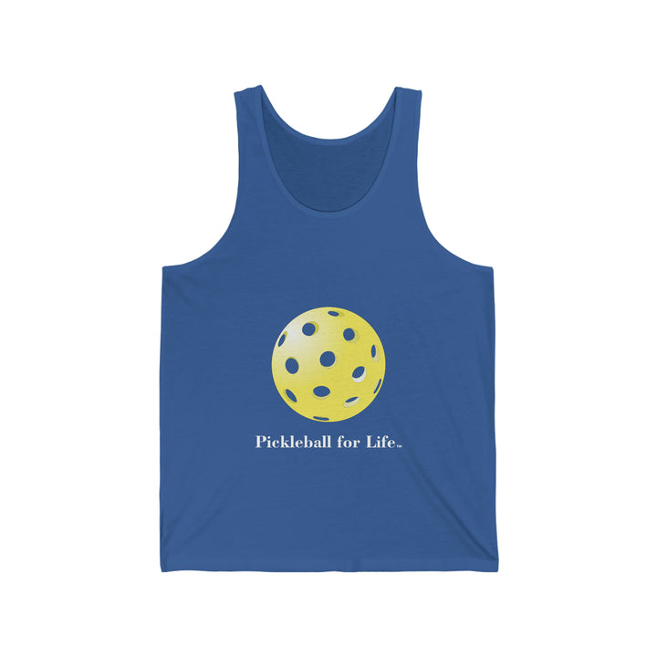 Pickleball for Life-Yellow Unisex Cotton Tank - Great Pickleball Stuff