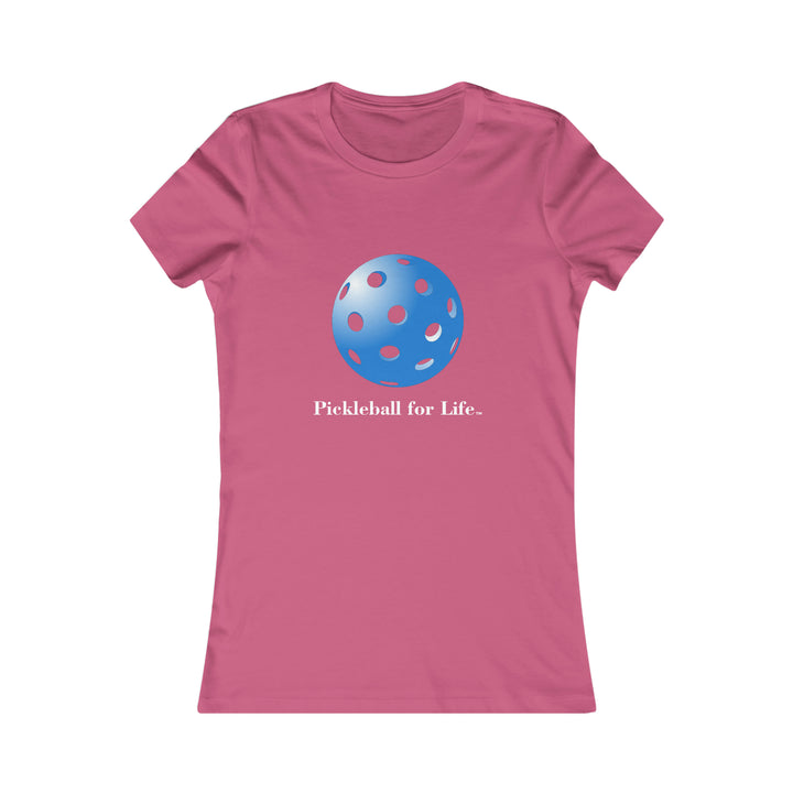 Pickleball for Life-Blue Women's Slim-Fit T-Shirt - Great Pickleball Stuff