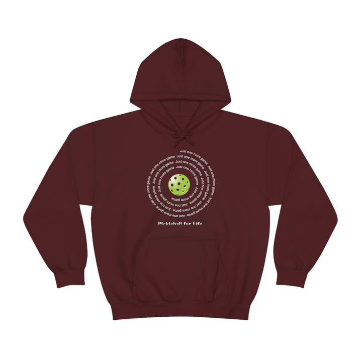 Just One More Game-Spiral Unisex Hoodie - Great Pickleball Stuff