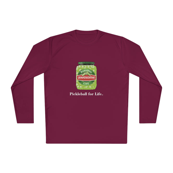 Awesome Pickles Unisex Moisture-Wicking Long Sleeve Tee - Great Pickleball Stuff