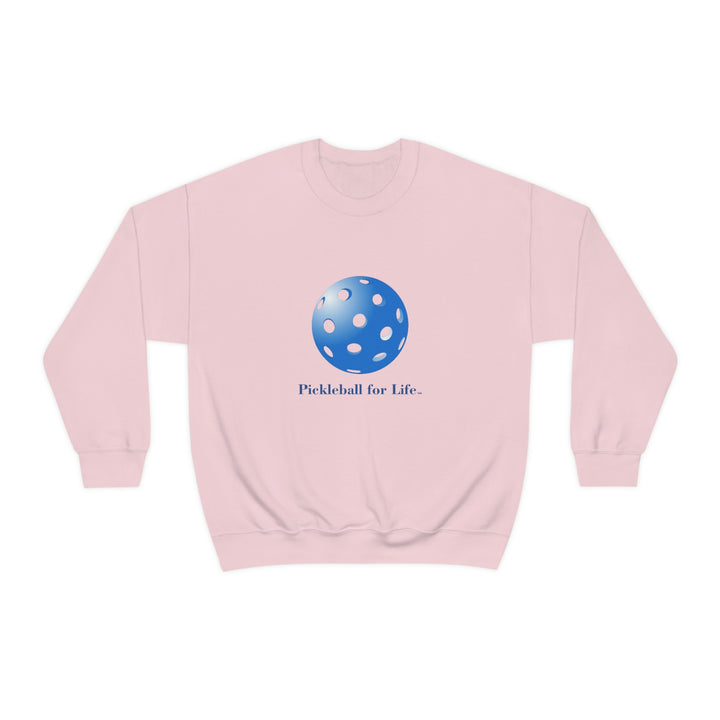 Pickleball for Life-Blue Unisex Crewneck Sweatshirt - Great Pickleball Stuff