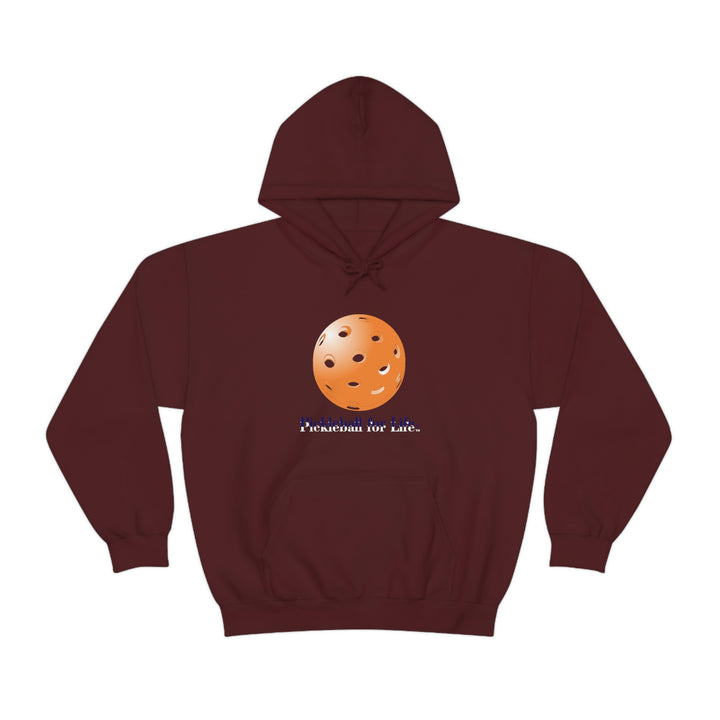 Pickleball for Life-Orange Unisex Hoodie - Great Pickleball Stuff