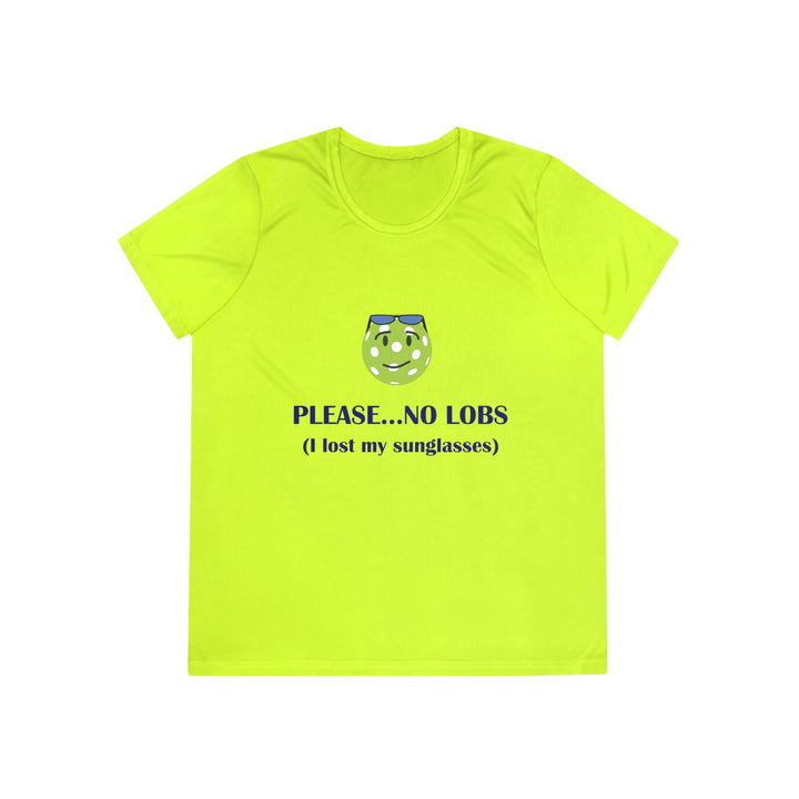 Please No Lobs-I Lost My Sunglasses Women's Moisture-Wicking T-Shirt - Great Pickleball Stuff