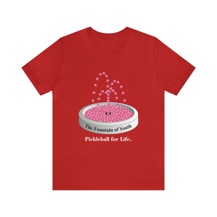 The Pickleball Fountain-Pink Unisex T-Shirt - Great Pickleball Stuff