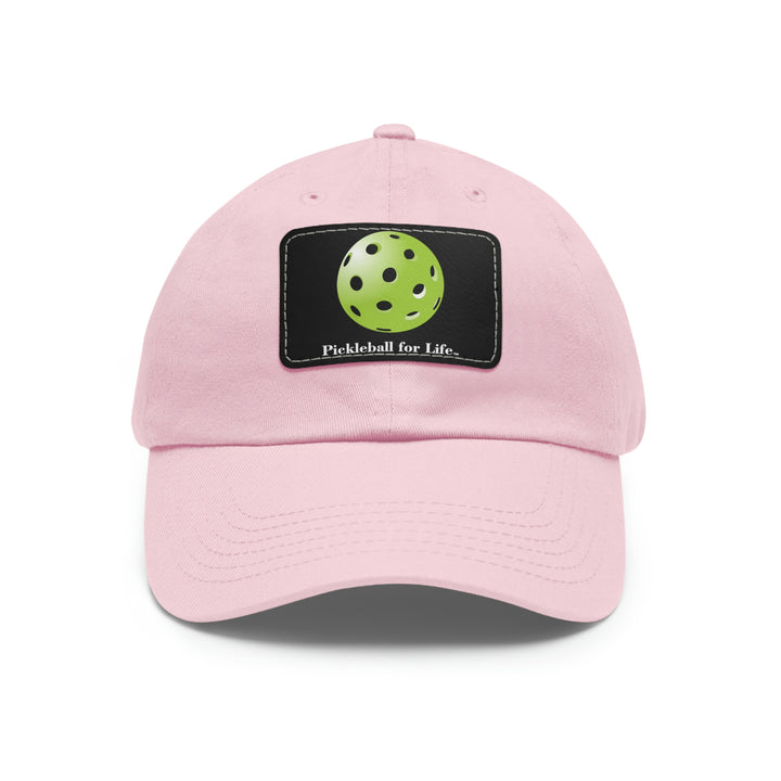 Pickleball for Life-Green Pickleball Cap with Leather Patch - Great Pickleball Stuff