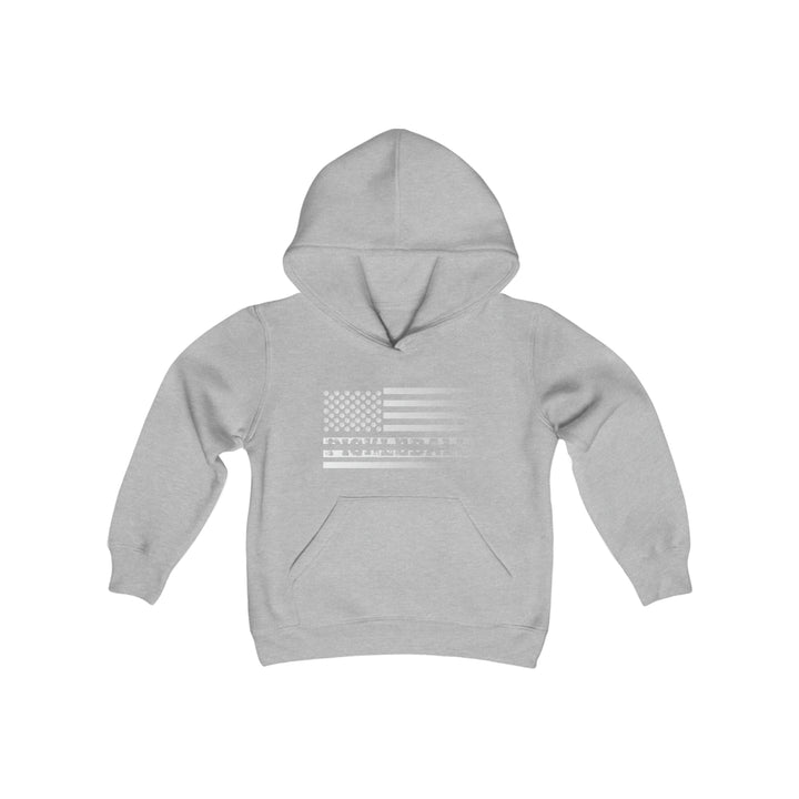 Pickleball Flag Transparent (Faded) Youth Hoodie - Great Pickleball Stuff