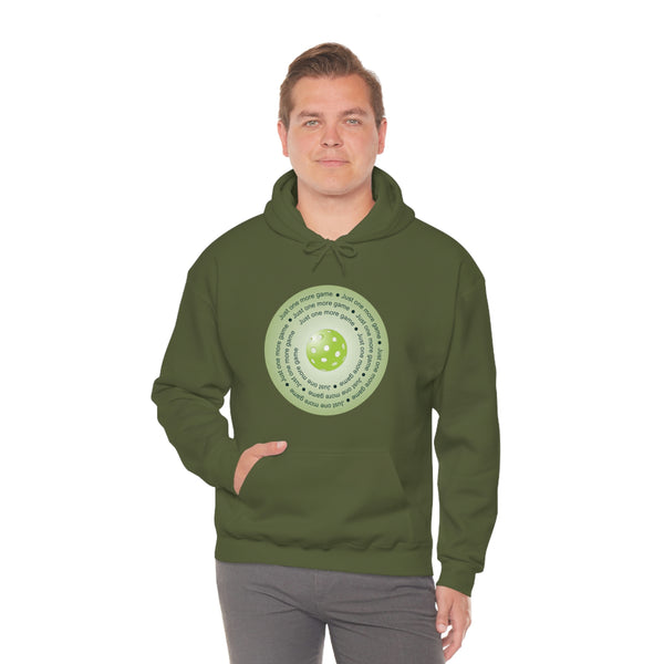 Just One More Game-Green Unisex Hoodie - Great Pickleball Stuff