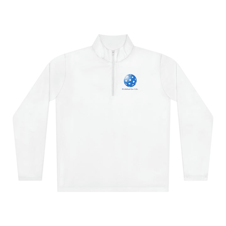 Pickleball for Life-Blue Unisex Quarter-Zip Pullover - Great Pickleball Stuff