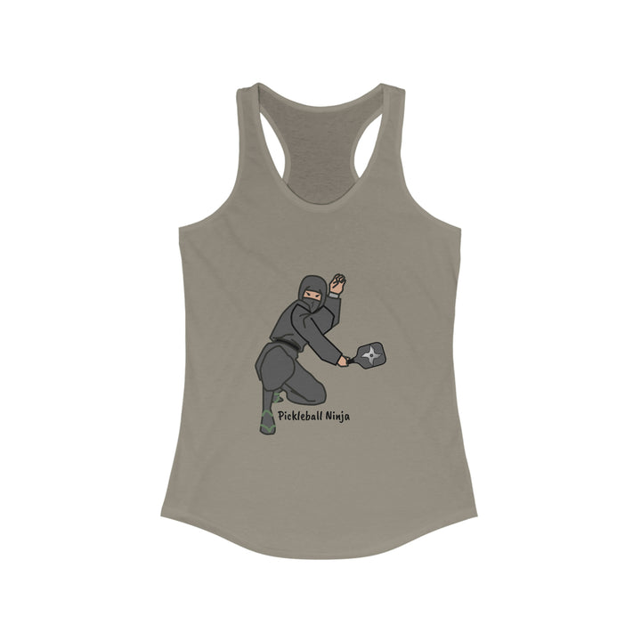 Pickleball Ninja-Male Women's Racerback Tank - Great Pickleball Stuff