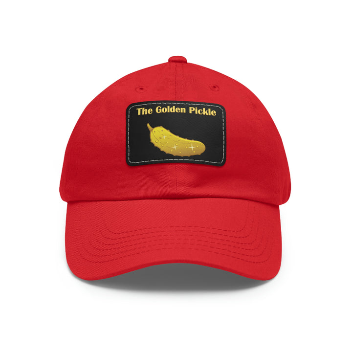 The Golden Pickle Pickleball Cap with Leather Patch - Great Pickleball Stuff