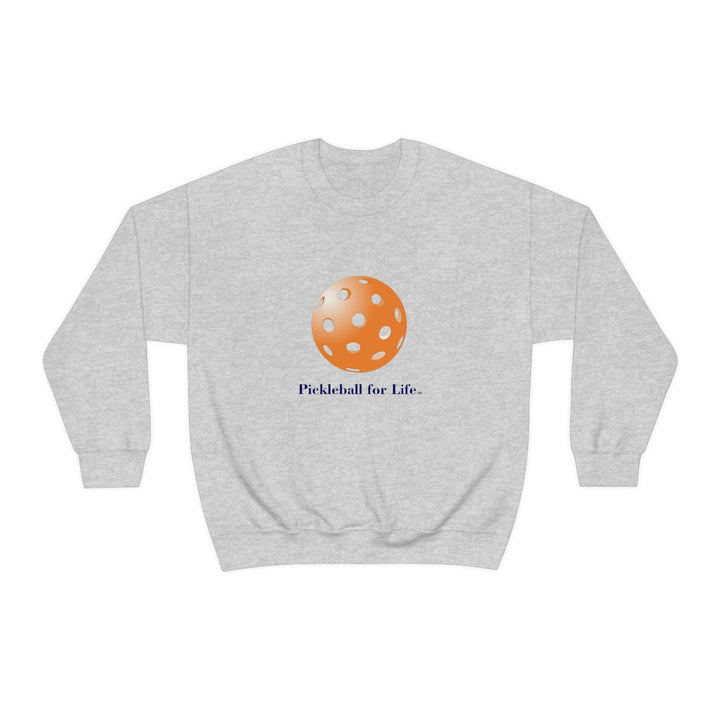 Pickleball for Life-Orange Unisex Crewneck Sweatshirt - Great Pickleball Stuff