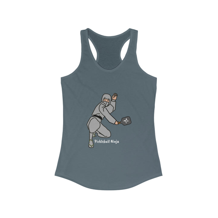 Pickleball Ninja-Male Women's Racerback Tank - Great Pickleball Stuff