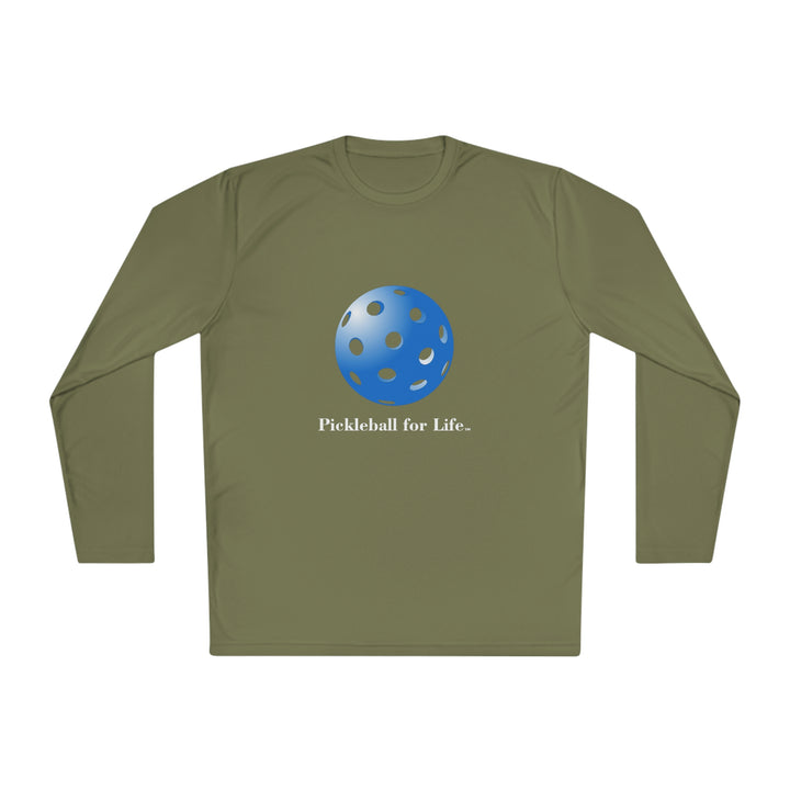 Pickleball for Life-Blue Unisex Moisture-Wicking Long Sleeve Tee - Great Pickleball Stuff