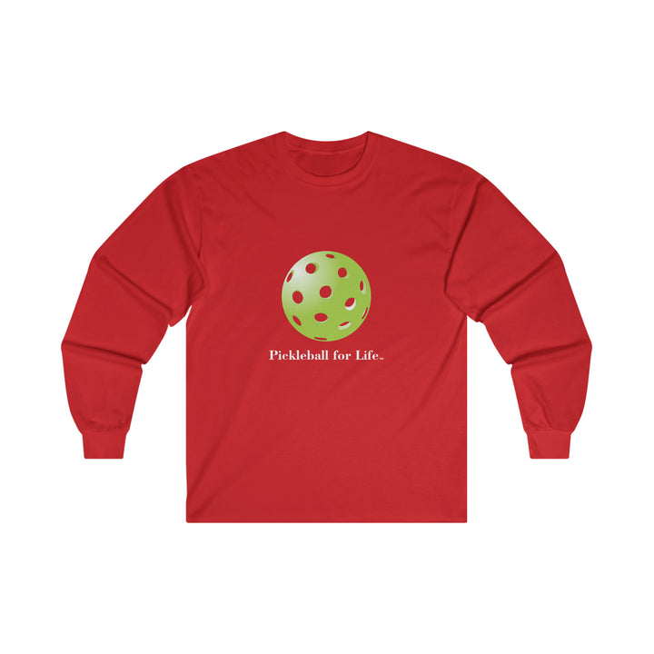 Pickleball for Life-Green Ultra Cotton Long Sleeve Tee - Great Pickleball Stuff