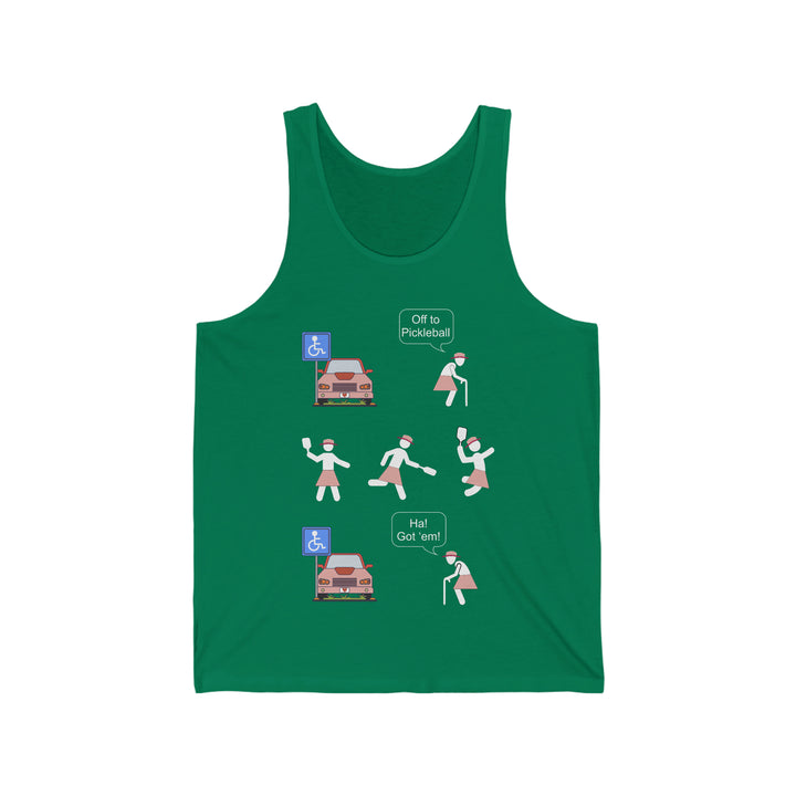 Got'em! (Old Woman) Unisex Cotton Tank - Great Pickleball Stuff