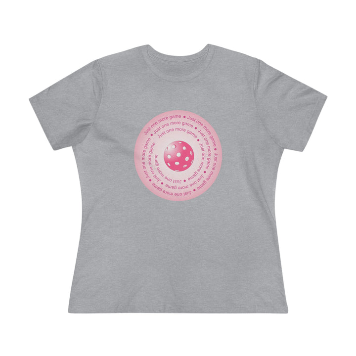 Just One More Game-Pink Women's Relaxed-Fit T-shirt - Great Pickleball Stuff