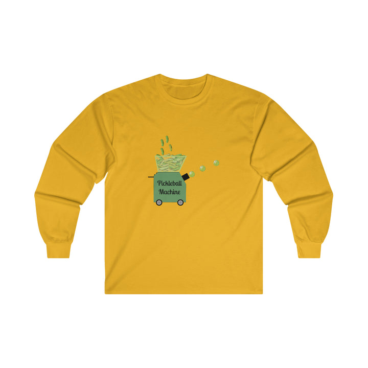 The Pickleball Machine Ultra Cotton Long Sleeve Tee - Great Pickleball Stuff