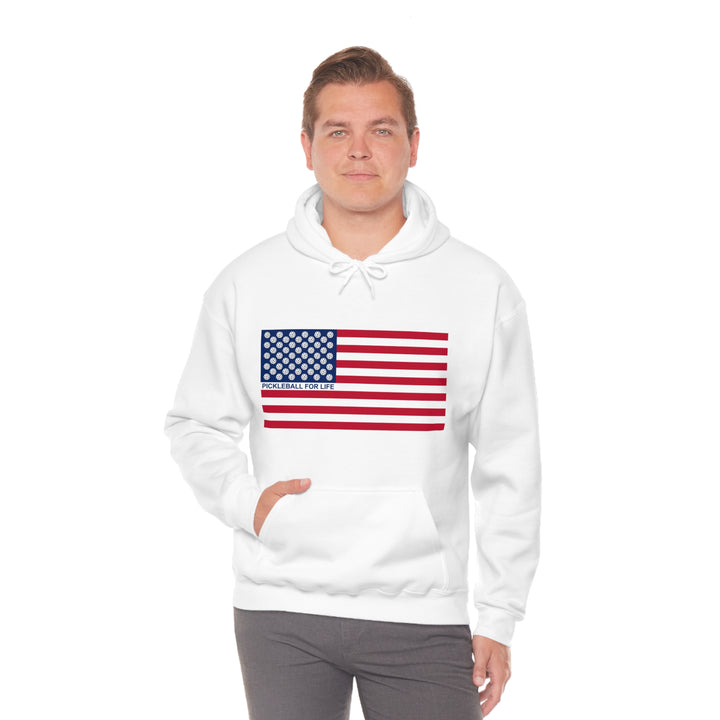 Pickleball for Life Flag Unisex Hoodie - Great Pickleball Stuff