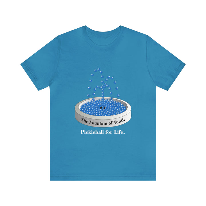 The Pickleball Fountain-Blue Unisex T-Shirt - Great Pickleball Stuff