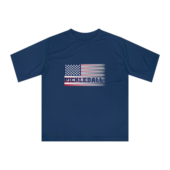 Pickleball Flag (Faded) Unisex Moisture-Wicking T-Shirt-Great Pickleball Stuff