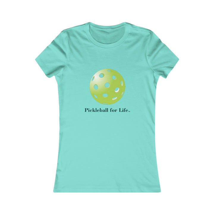 Pickleball for Life-Green Women's Slim-Fit Premium Cotton T-Shirt - Great Pickleball Stuff