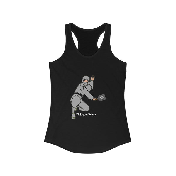 Pickleball Ninja-Male Women's Racerback Tank - Great Pickleball Stuff